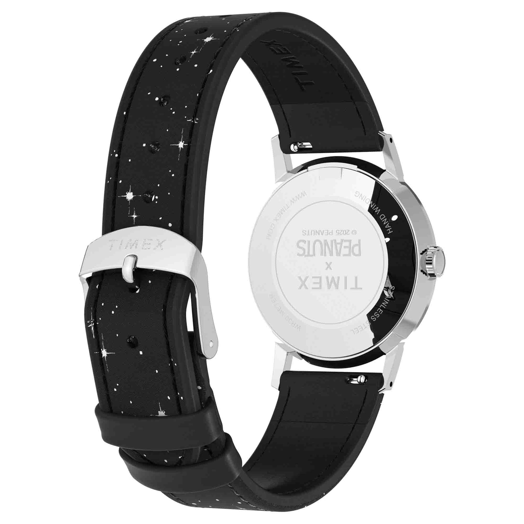 Timex x Peanuts Marlin Hand-Wound Space 34 mm Leather Strap Watch TW2W897000Q