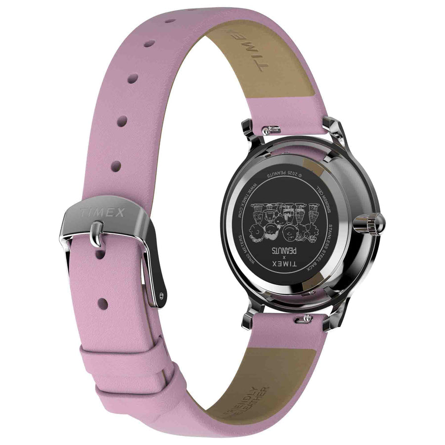 Timex x Peanuts Transcend Snoopy Hug 31 mm Pink Leather Watch TW2Y26000VQ