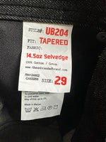 The Unbranded Brand UB204 Tapered Fit Black Selvedge UB204