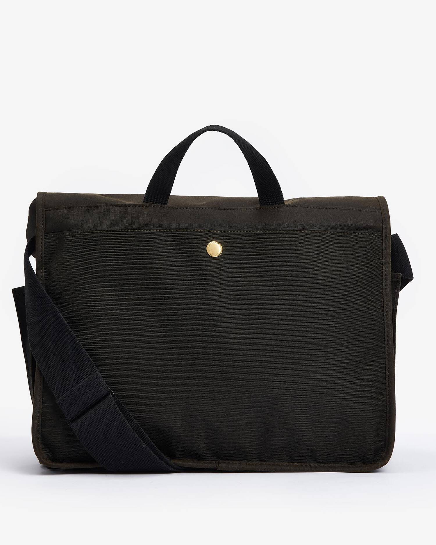 Barbour Field Waxed Satchel Messenger Bag Olive UBA0719 OL71