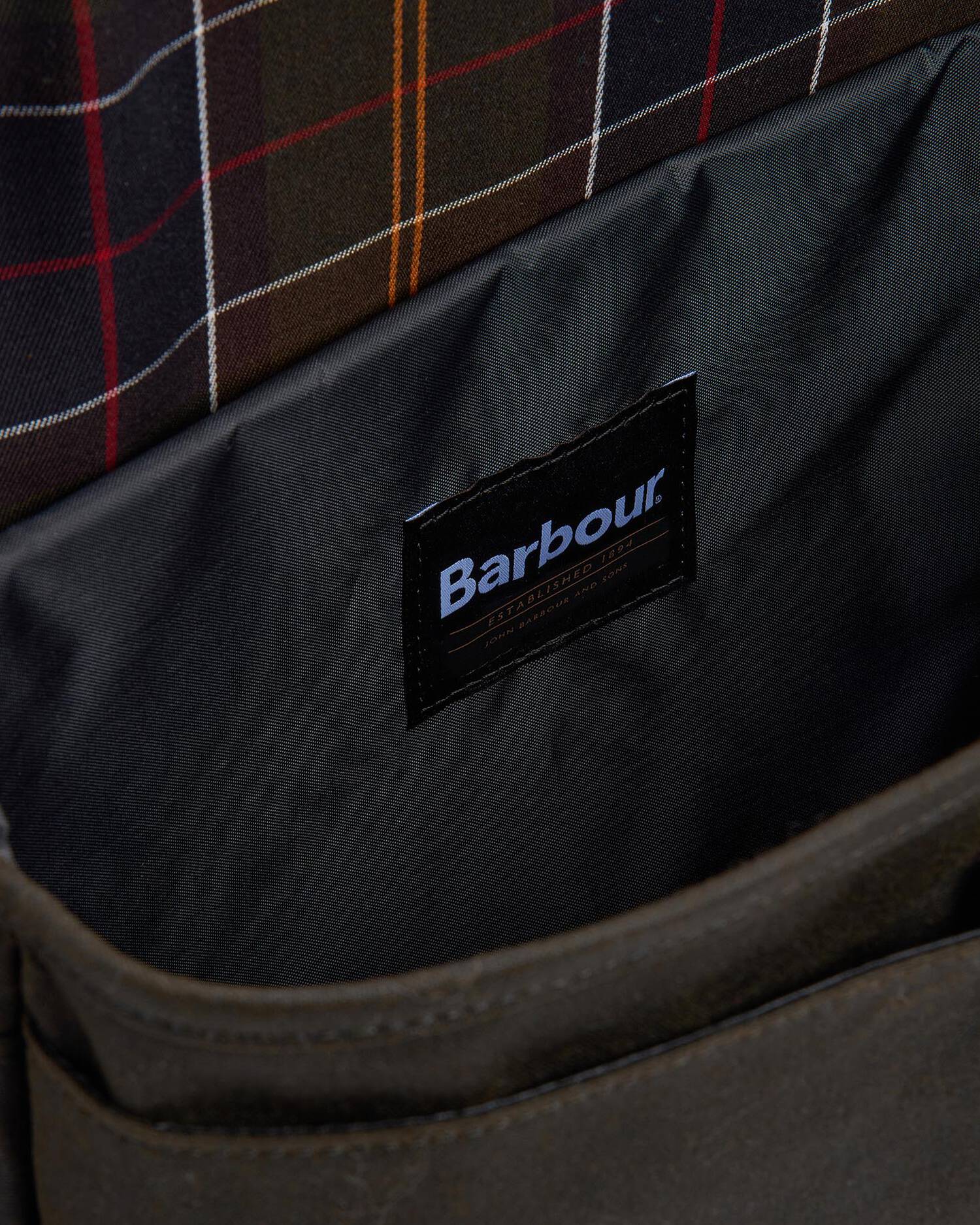 Barbour Field Waxed Satchel Messenger Bag Olive UBA0719 OL71