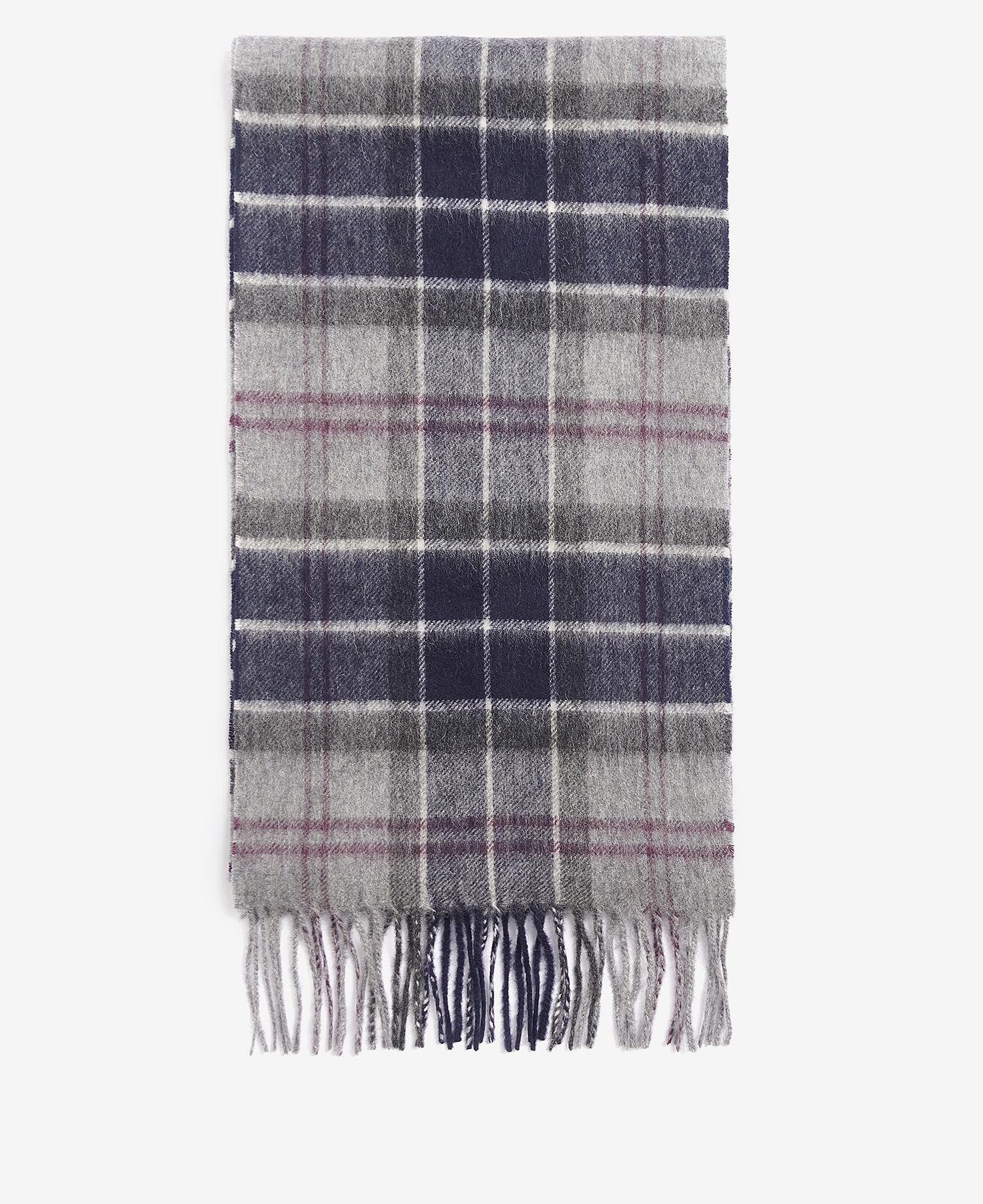 Barbor Tartan Scarf Classic Black Slate Wool Cashmere Tartan USC0002 TN17