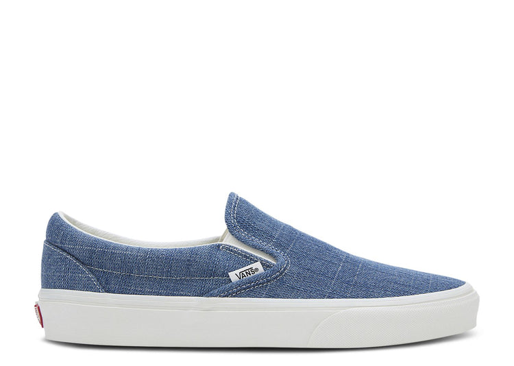 Vans Classic Slip-On Threaded Denim Blue/White VN0009Q7Y6Z - APLAZE