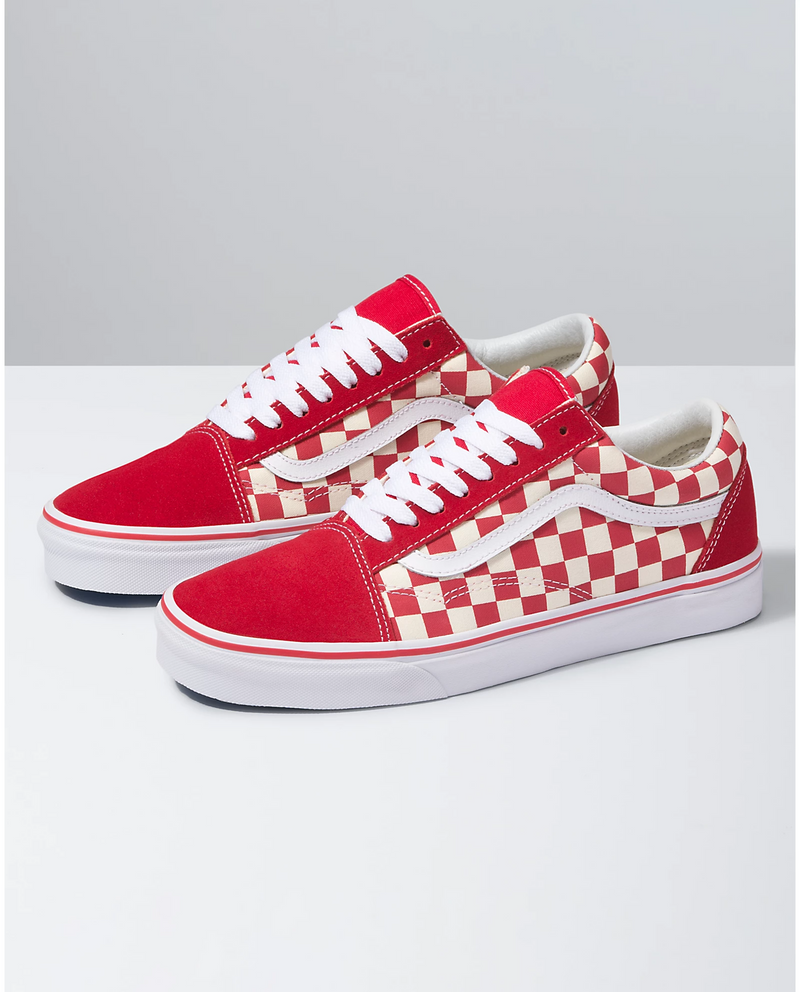 Vans Primary Check Old Skool Shoe Red/White VN0A38G1P0T