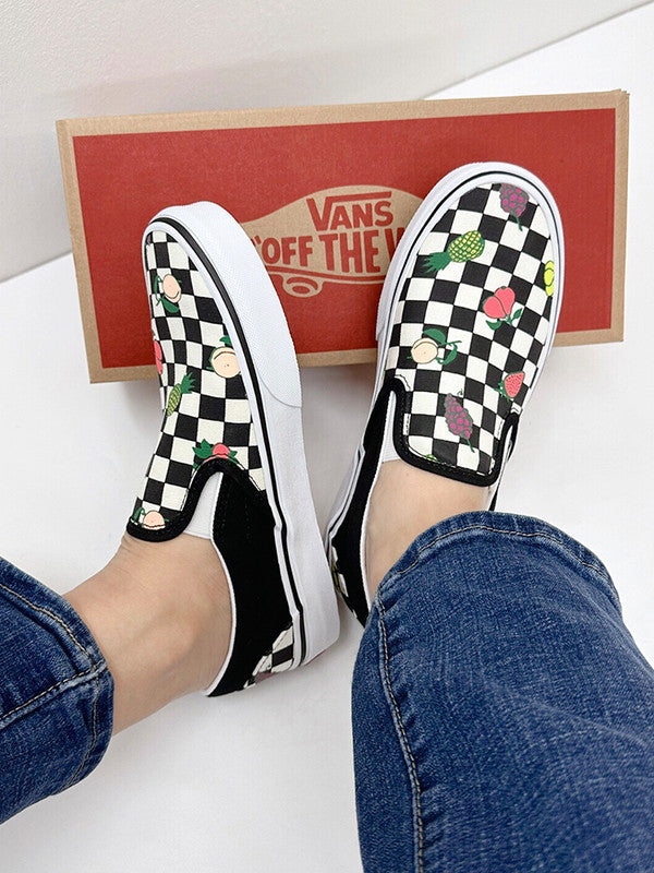 Forest green 2024 checkered vans