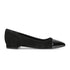 Rockport Women's Kenzie Total Motion Pointy Toe Dress Flats Black Leather with Patent Cap W-KENZIE BLK001