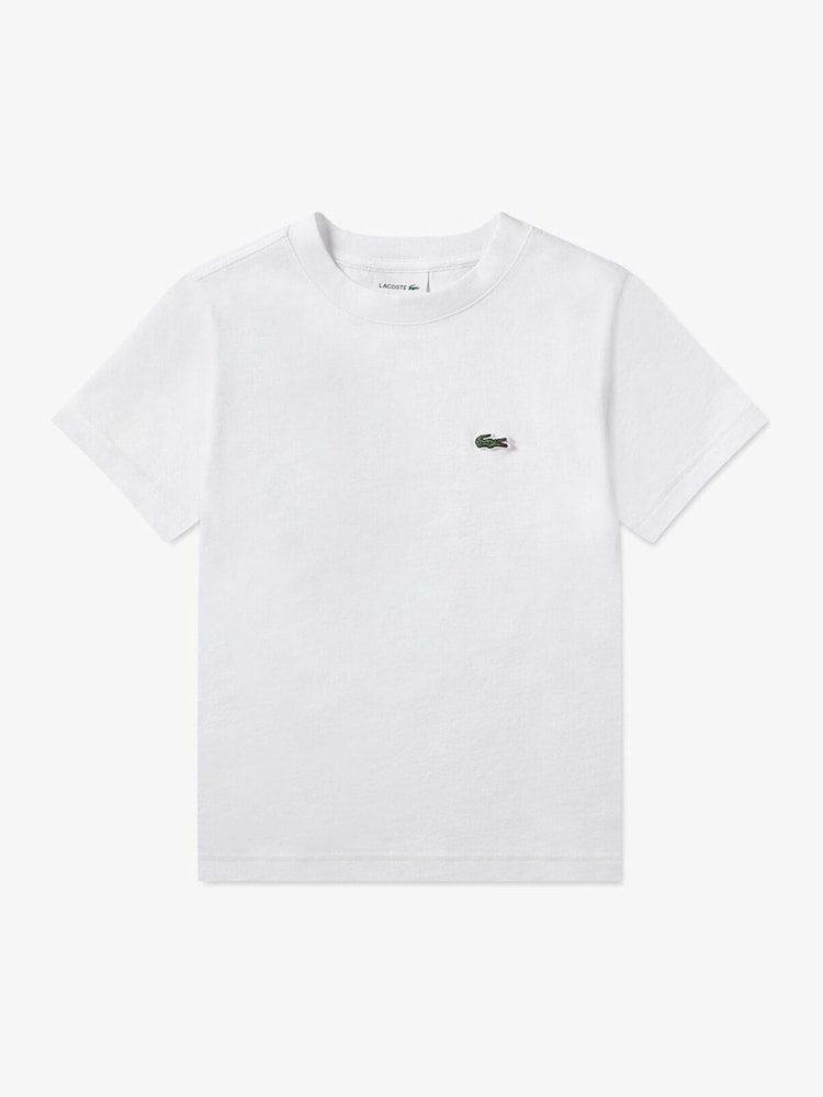 Lacoste Kids Logo Core Cotton T-Shirt White 947025 W8L
