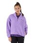 Champion Women's High Pile ¼ Zip Pullover, Script Logo Lavish Lavender W9247 586EAB XG5