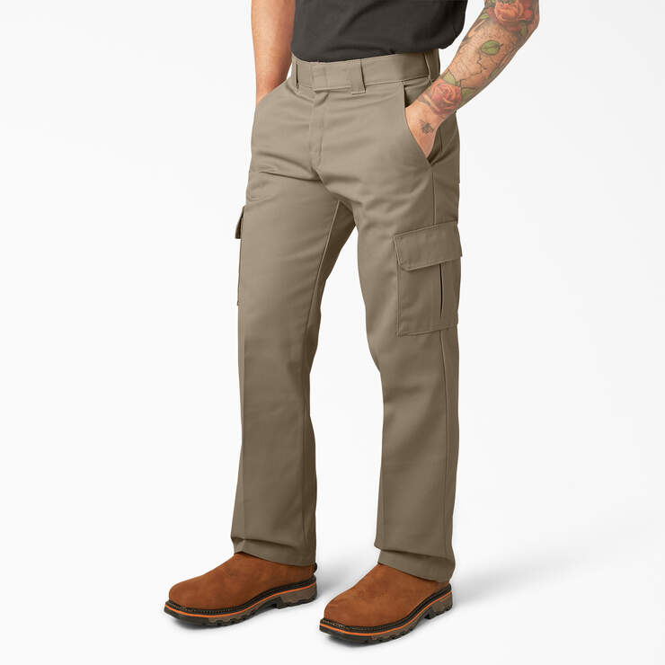Dickies Mens Relaxed Fit Straight Leg Cargo Work Pants Desert Sand A875C0DS
