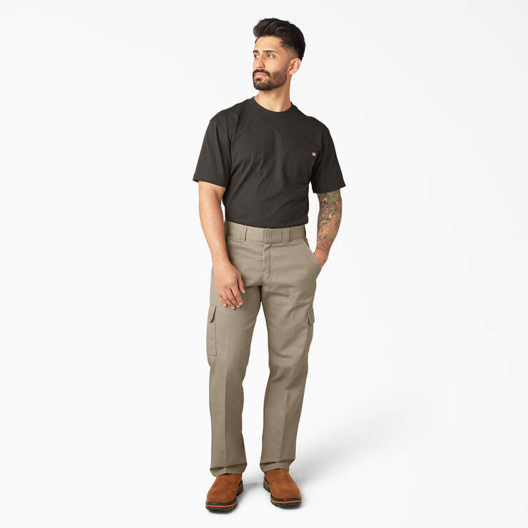 Dickies Mens Relaxed Fit Straight Leg Cargo Work Pants Desert Sand A875C0DS