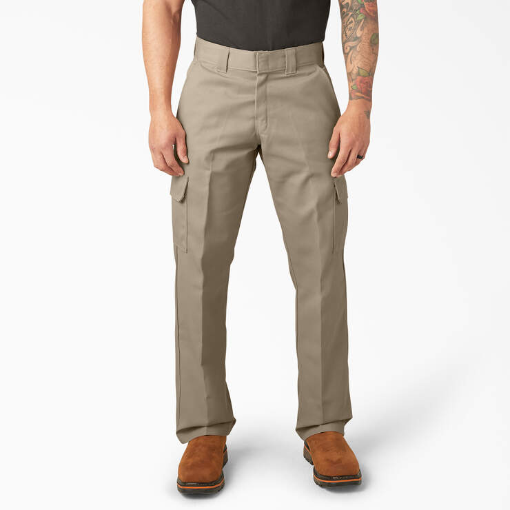 Dickies Mens Relaxed Fit Straight Leg Cargo Work Pants Desert Sand A875C0DS