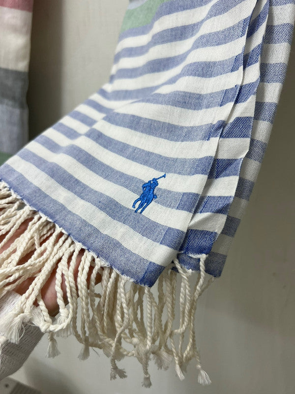 Polo Ralph Lauren Fringe Scarf Multi Stripe WS0198 962 B2