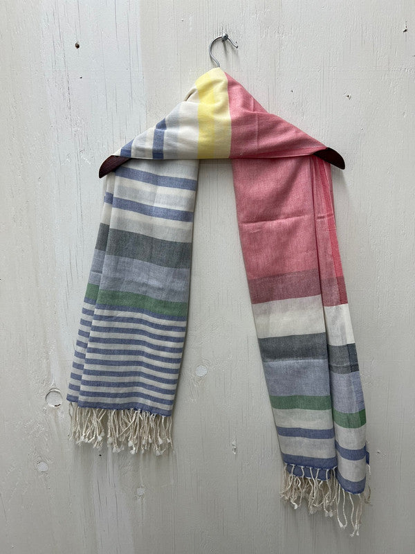 Polo Ralph Lauren Fringe Scarf Multi Stripe WS0198 962 B2