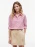 Tommy Hilfiger Women's Summer Poplin Long Sleeve Boxy Shirt Pink Multi Stripe WW49940 0D7 971