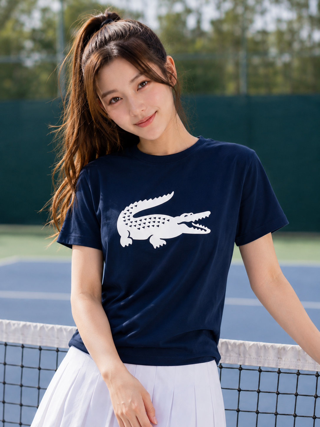 Lacoste Kids Sport Croc T-Shirt Navy Blue TJ2910 166