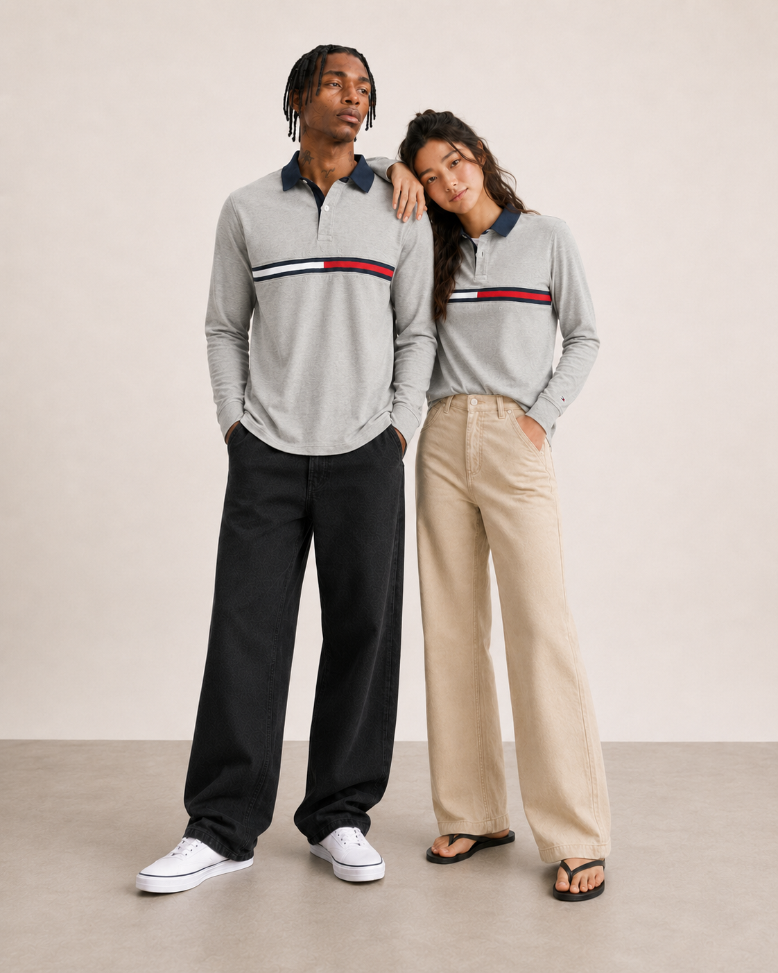 Tommy Hilfiger Mens  Tanner Ls Polo CF Grey Heather 78J3611 050