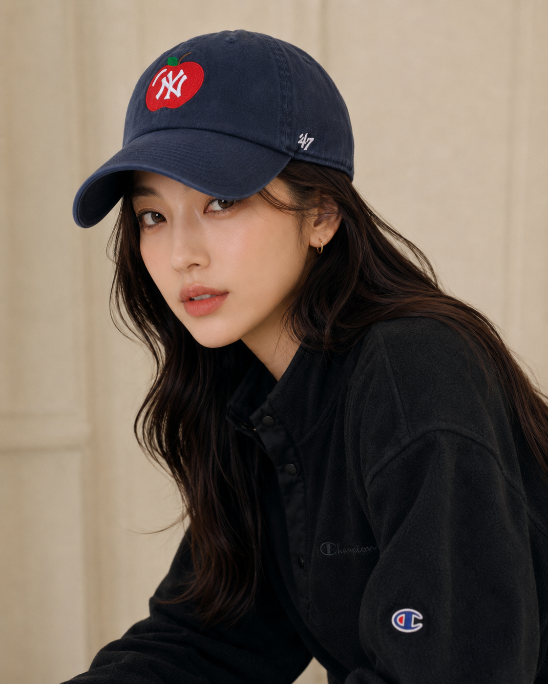 47 Brand New York Yankees '47 Clean Up Cap Navy Harvest B-HARVC17GWS-NY