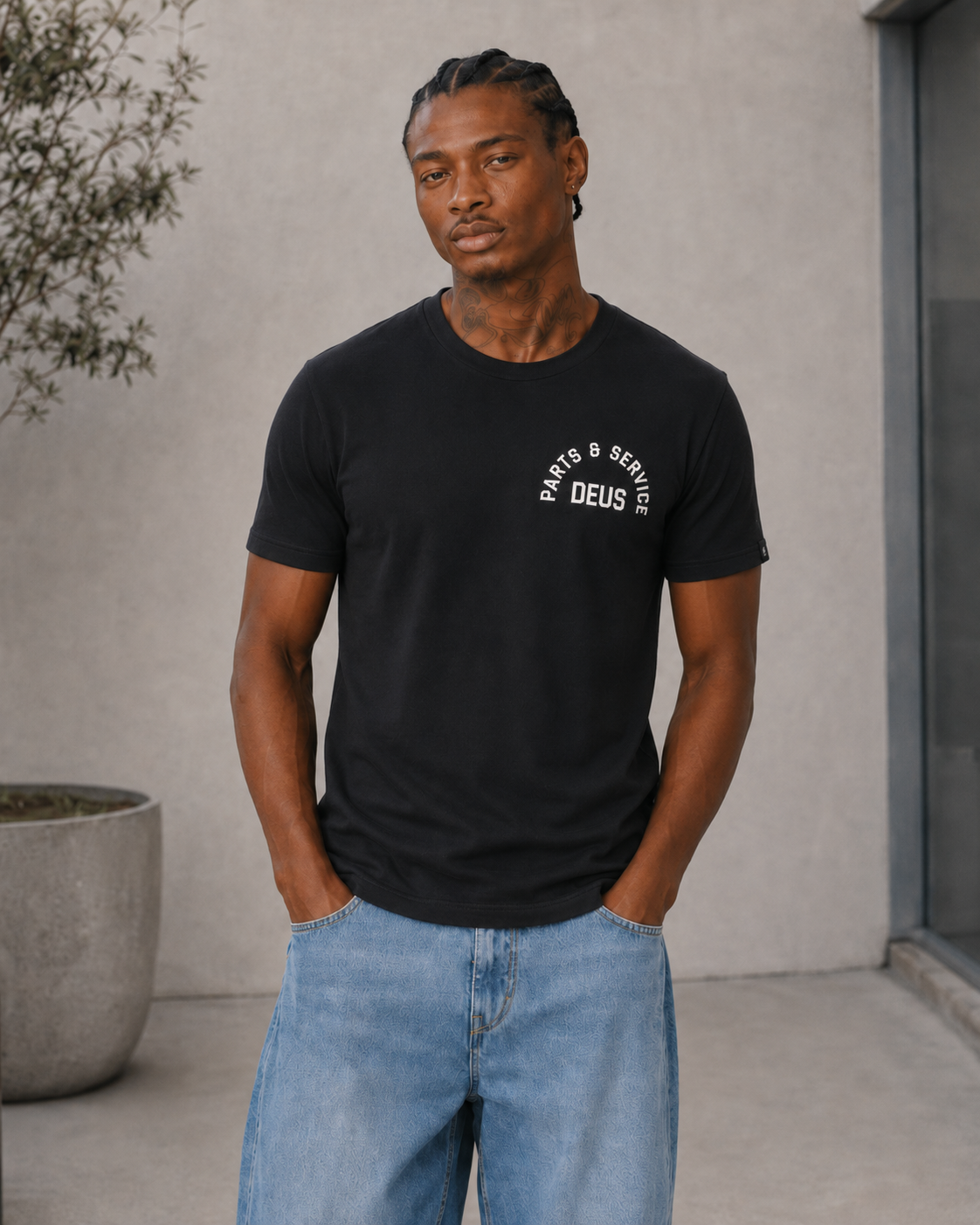 Deus Men's Troop Tee Black DMP251953D BLK