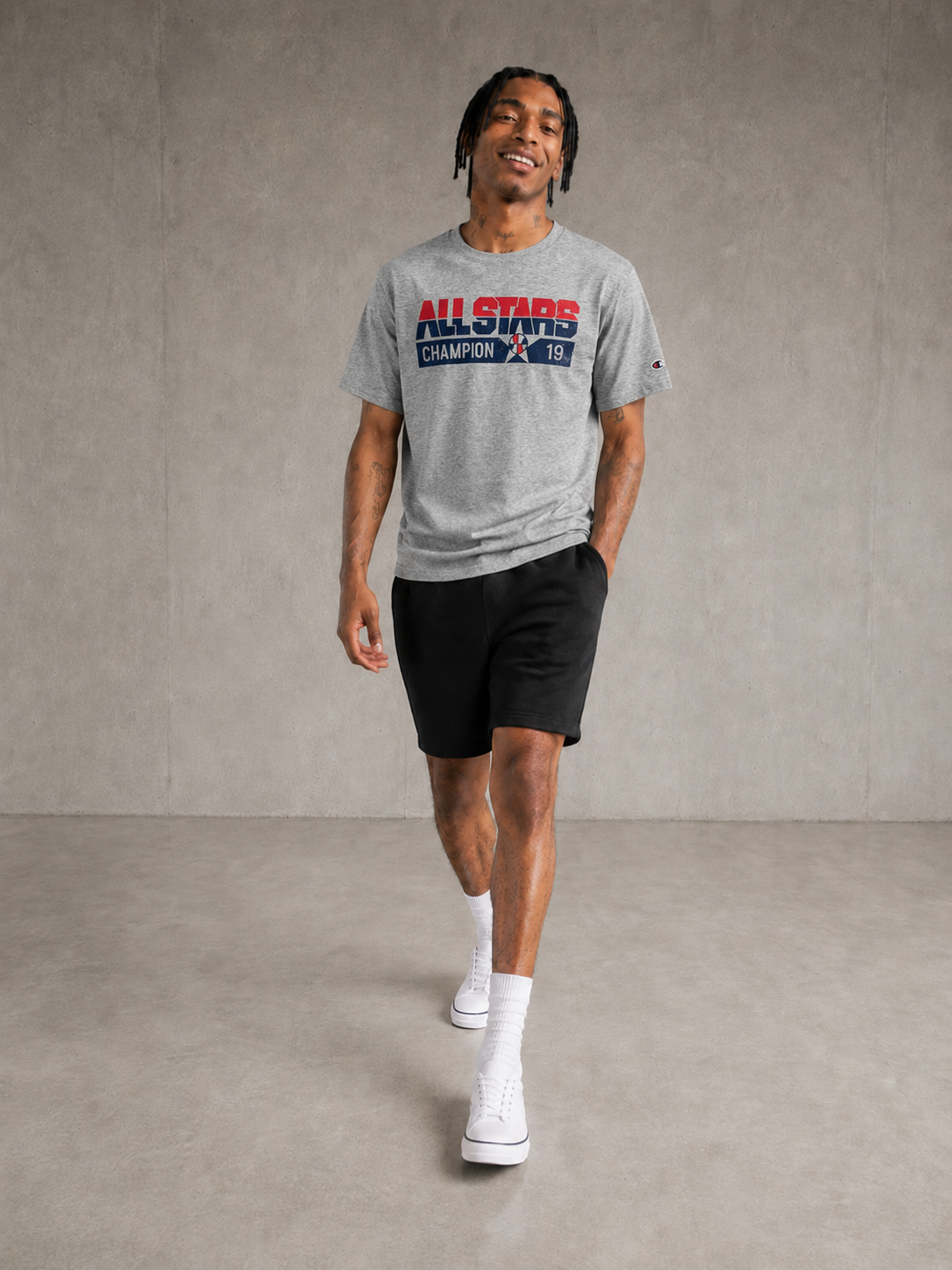 Champion Men's Classic Graphic T-shirt Oxford Grey GT23H 5860A0 806