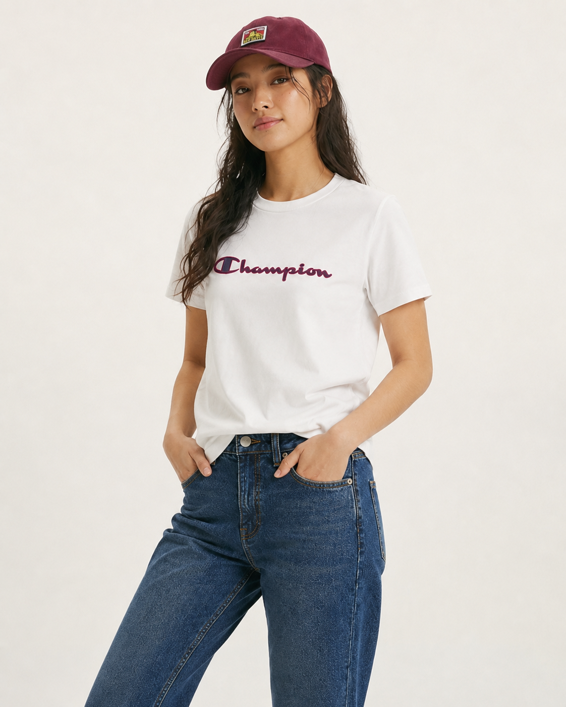 Ben Davis Cotton Twill Baseball Cap Burgundy 9230