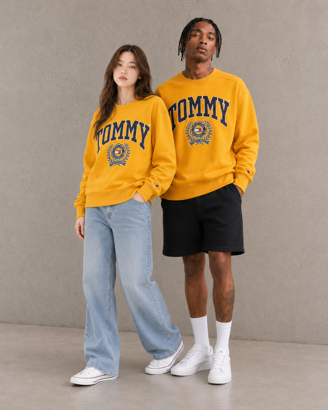 Tommy Hilfiger Men's Collegiate Logo Sweatshirt College Gold DM16804 710