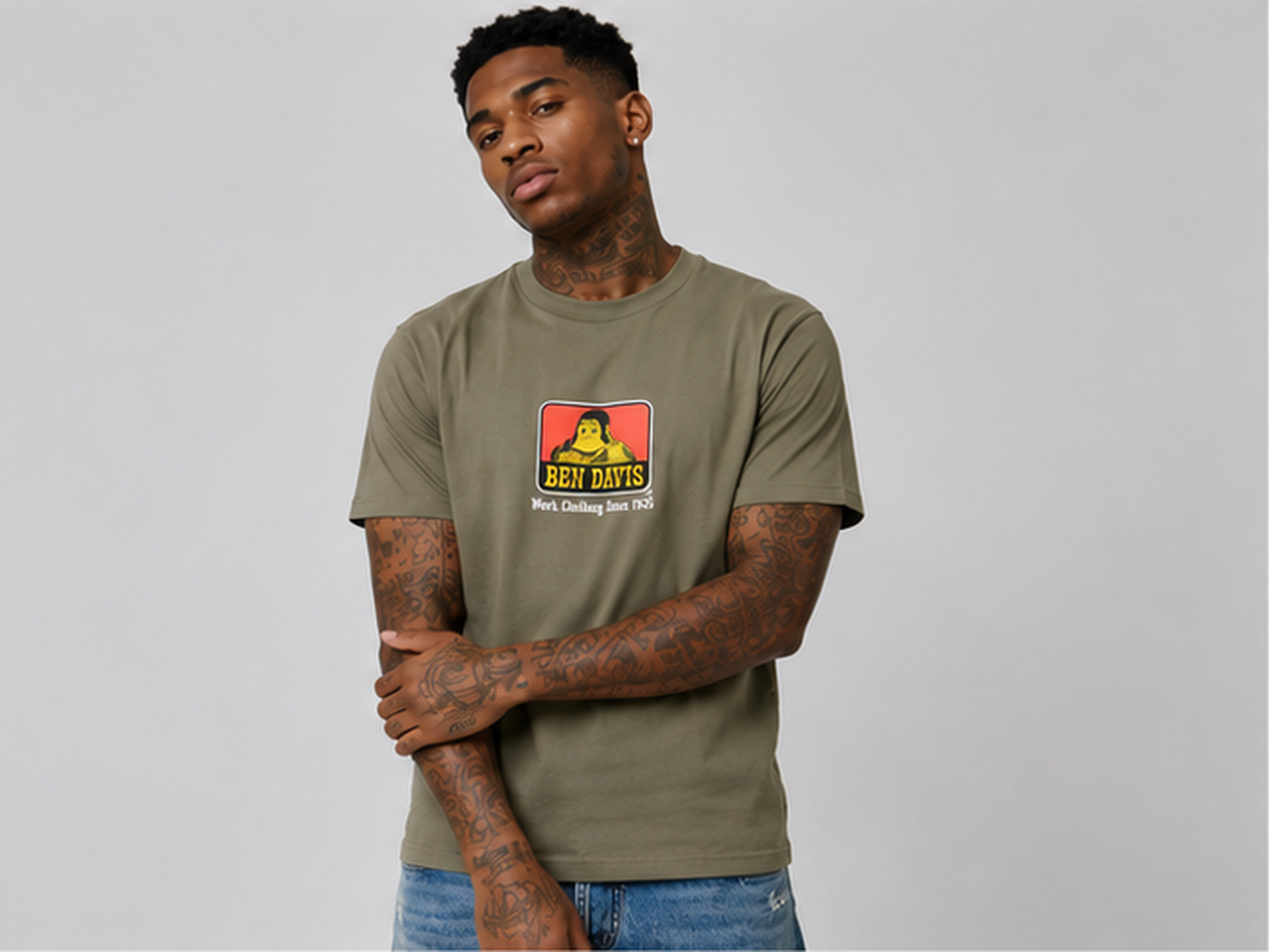 Ben Davis Classic Logo T-shirt Y Charcoal 9066