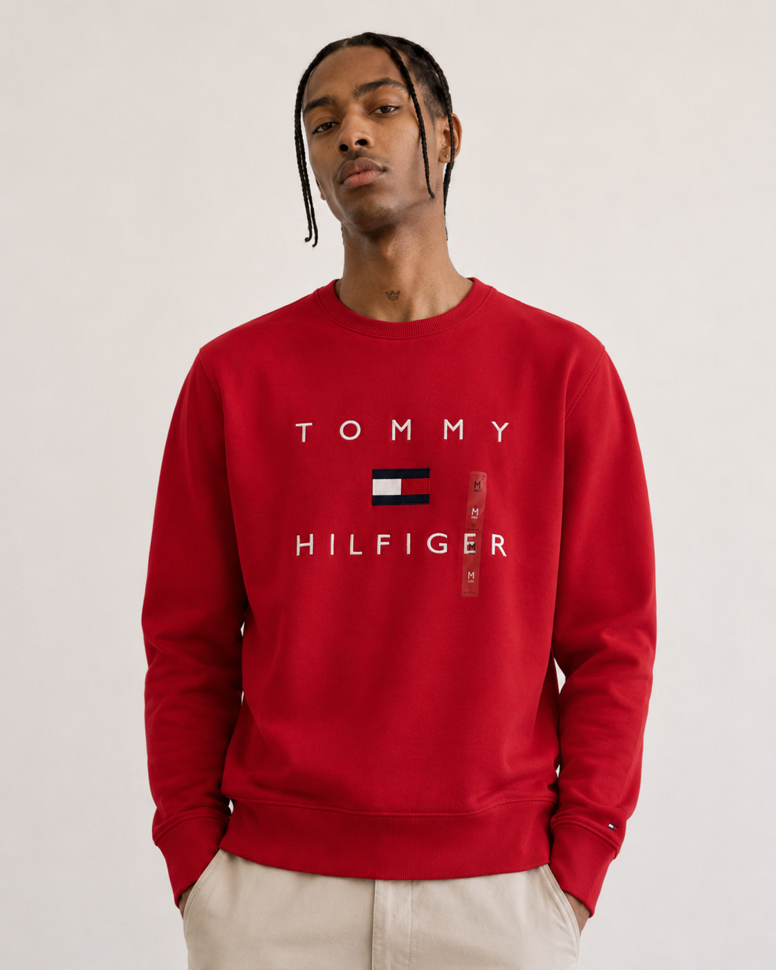 Tommy Hilfiger Stacked EMB Crewneck Red 78J9708 600