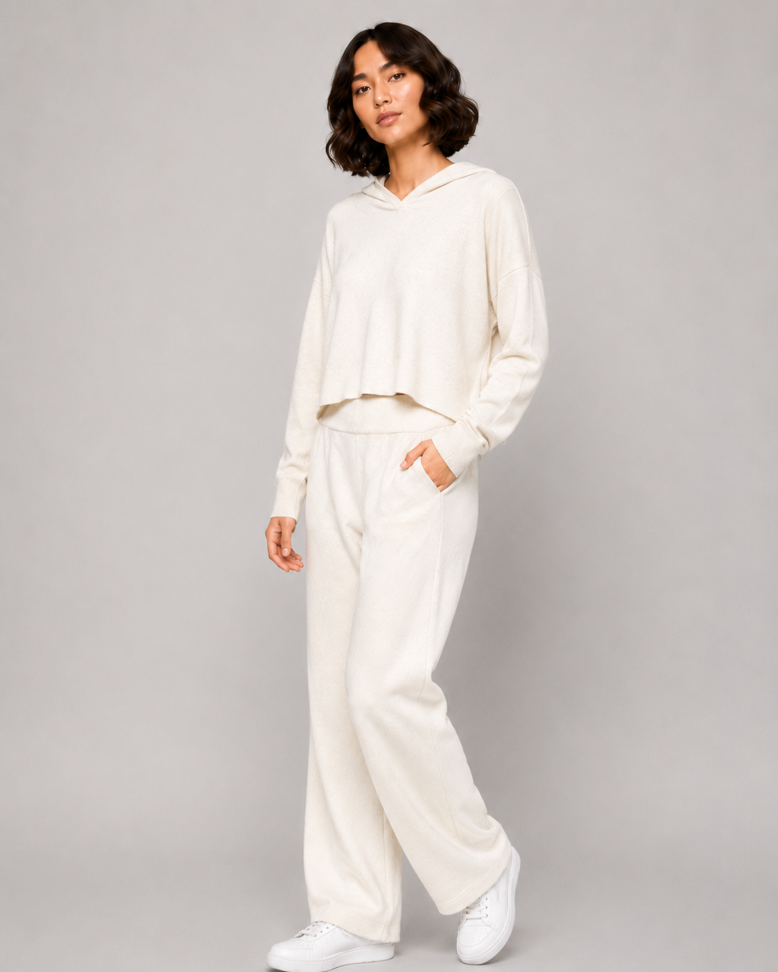 Calvin Klein Women's Soft Knit Lounge Top Ivory QS7000 100 C3