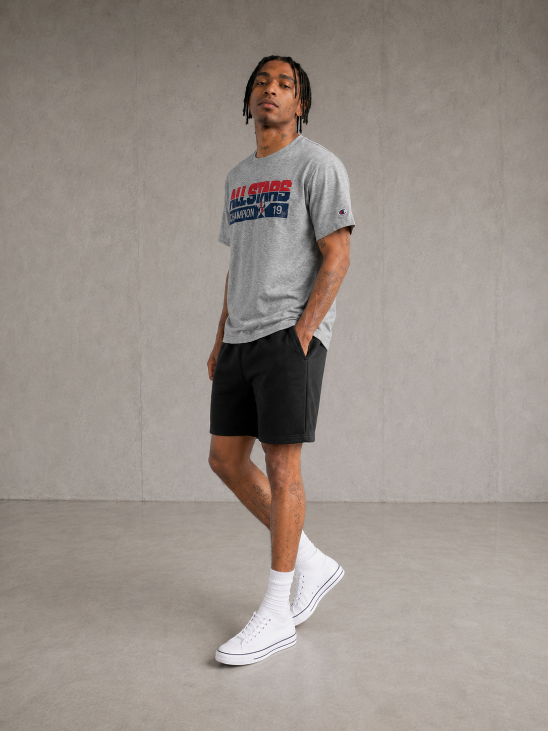 Champion Men's Classic Graphic T-shirt Oxford Grey GT23H 5860A0 806