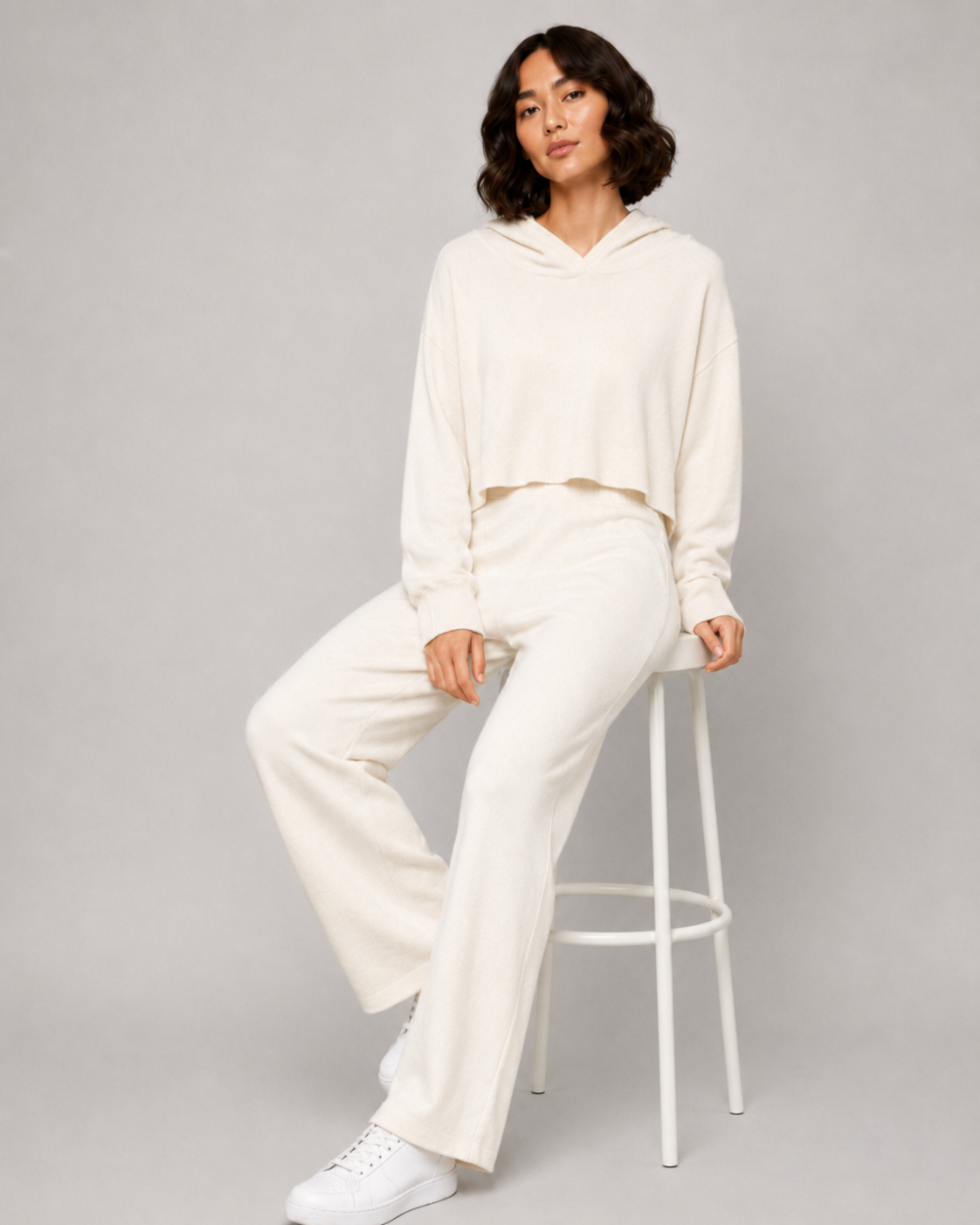 Calvin Klein Women's Soft Knit Lounge Top Ivory QS7000 100 C3
