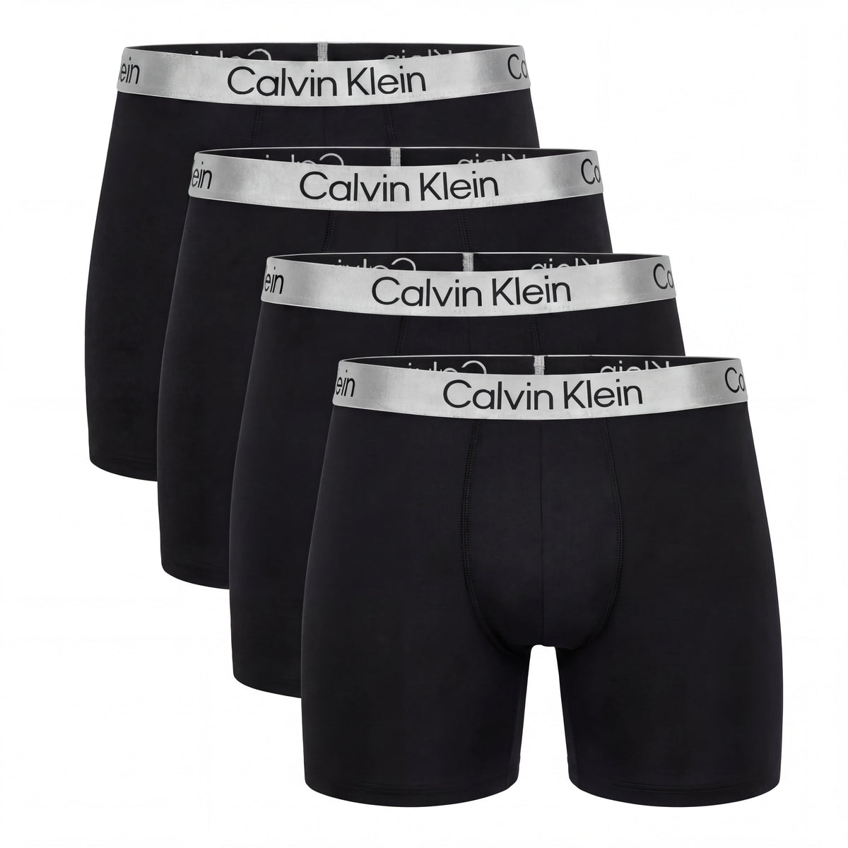 Calvin Klein Men's Microfiber Stretch 4-Pack Boxer Briefs Black NP2855O 001