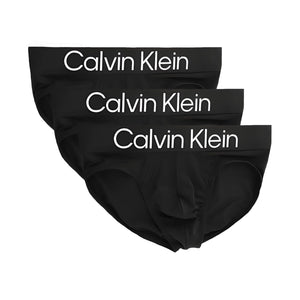Calvin Klein Men's Microfiber Stretch 3-Pack Hip Briefs Black NP2606O 001