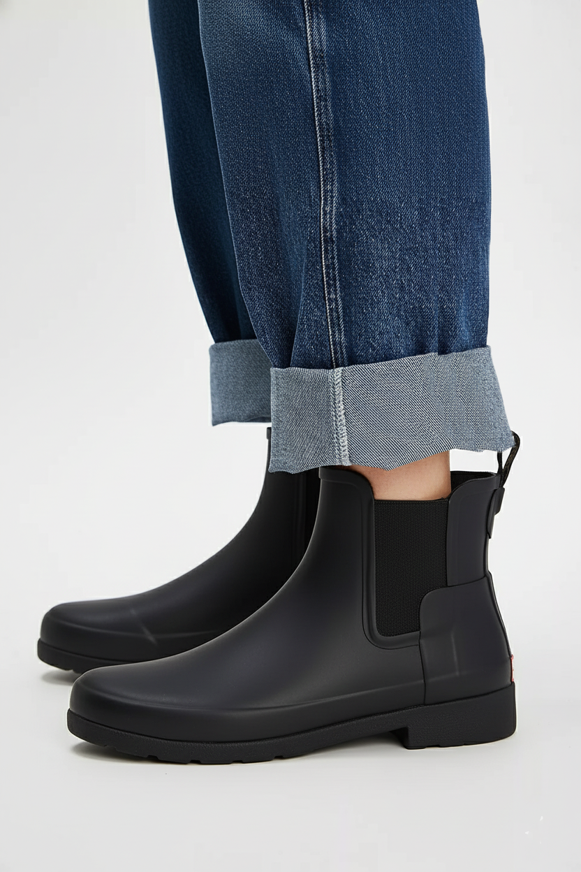 Hunter Women's Refined Slim Fit Chelsea Boots Black WFS2201RMA BLK