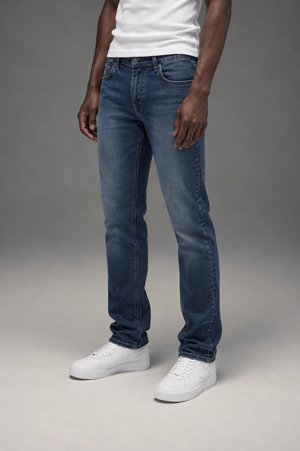 Cheap Monday Tight Base Dark Blue 0101895 AI model photo