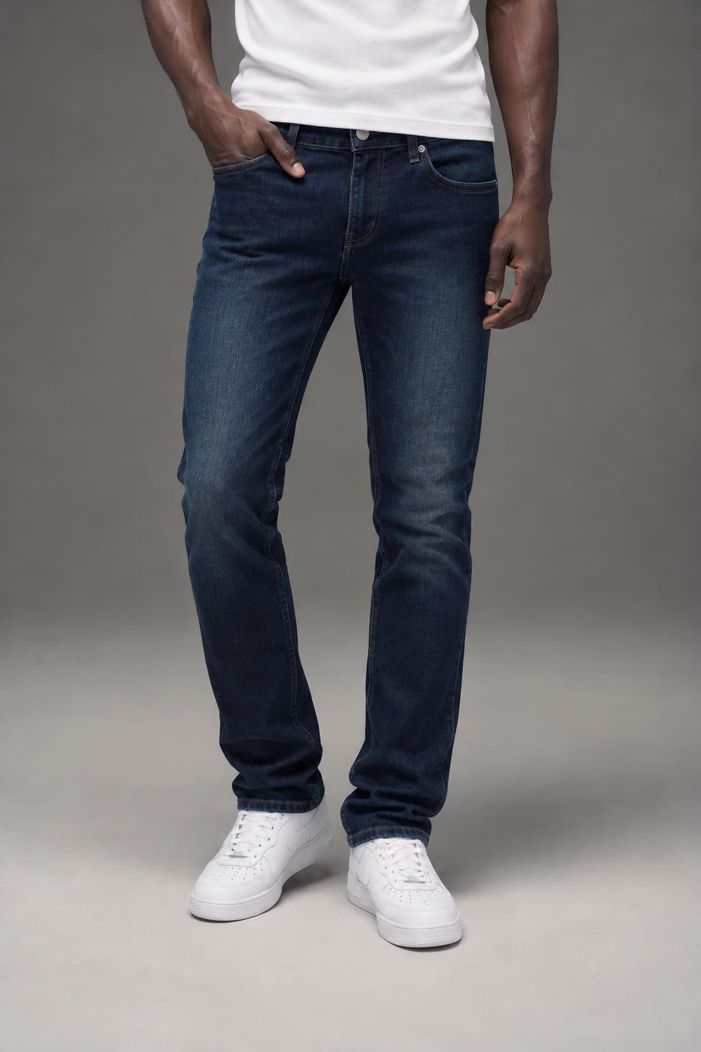 Cheap Monday Tight Deep Indigo 0103015 AI model photo