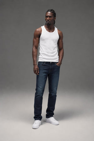 Cheap Monday Tight Deep Indigo 0103015 AI model photo