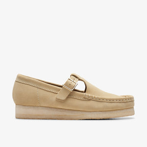 Clarks Originals Wallabee T-Bar Maple Suede women's shoe side view