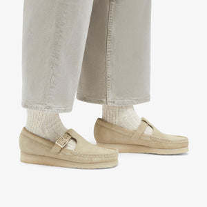 Clarks Originals Wallabee T-Bar Maple Suede women's shoe top view