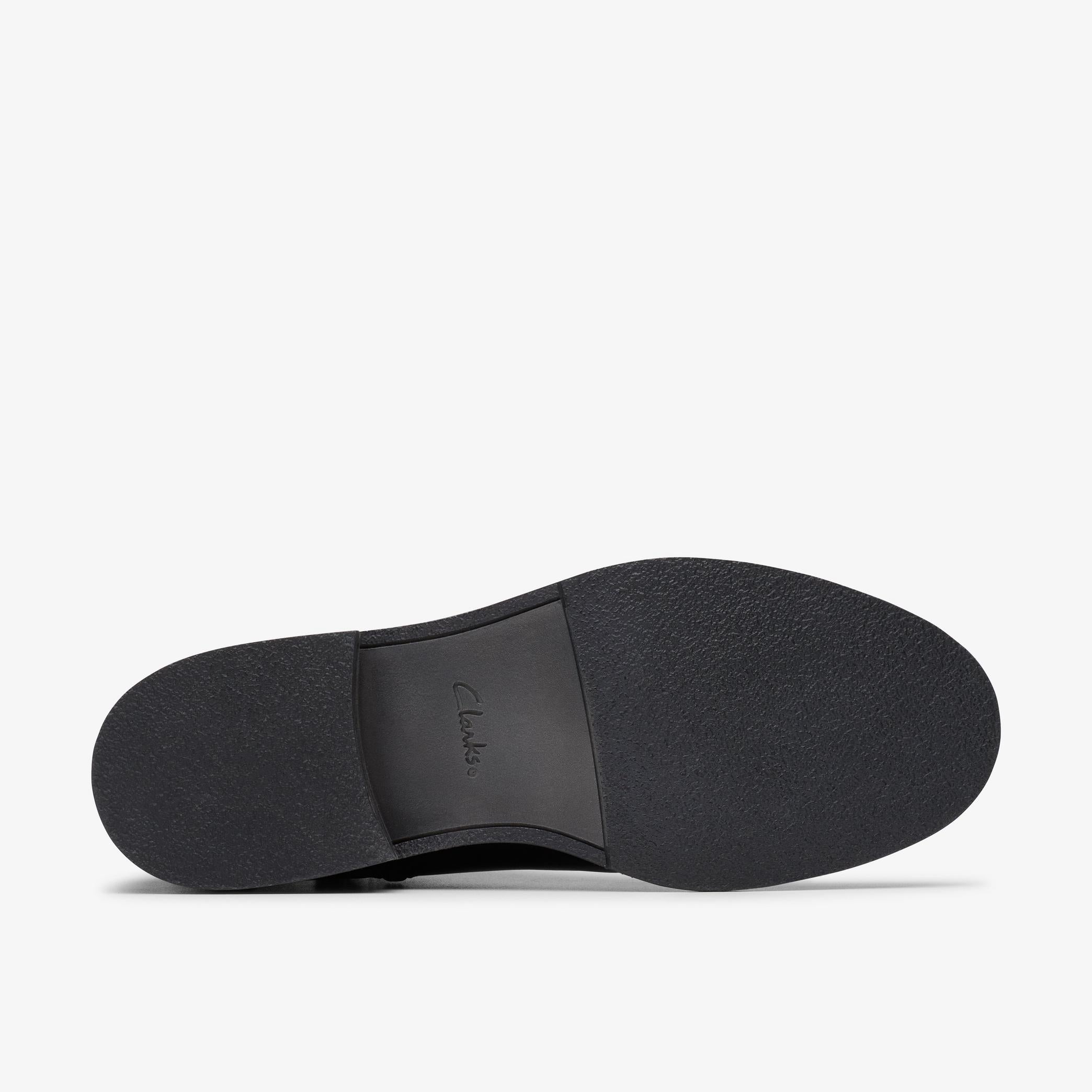 Clarks Renewal Style black leather ankle boots, outsole