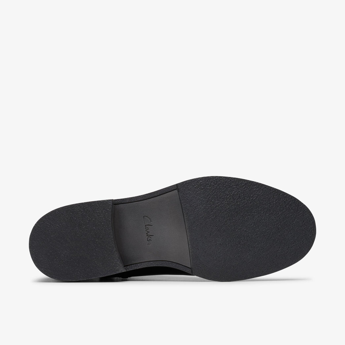 Clarks Renewal Style black leather ankle boots, outsole
