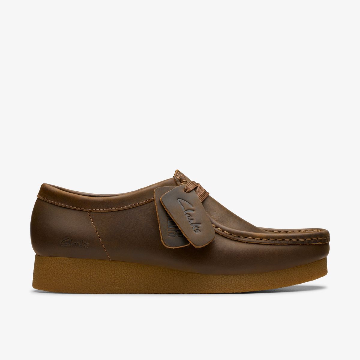 Clarks Originals Women's Wallabee EVO Shoe Beeswax Leather 26179206 - side profile