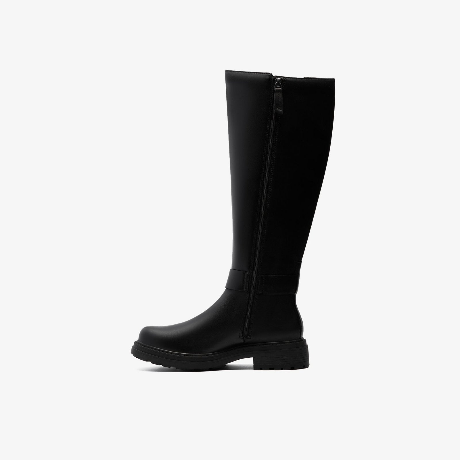 Clarks Orinoco3 Tall Black Leather women's boot alternate side view
