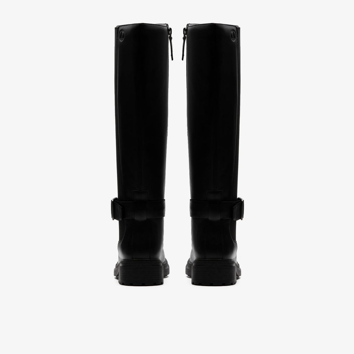 Clarks Orinoco3 Tall Black Leather women's boot sole view