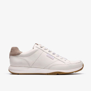 Clarks Men's Townview Lace White Leather - side view