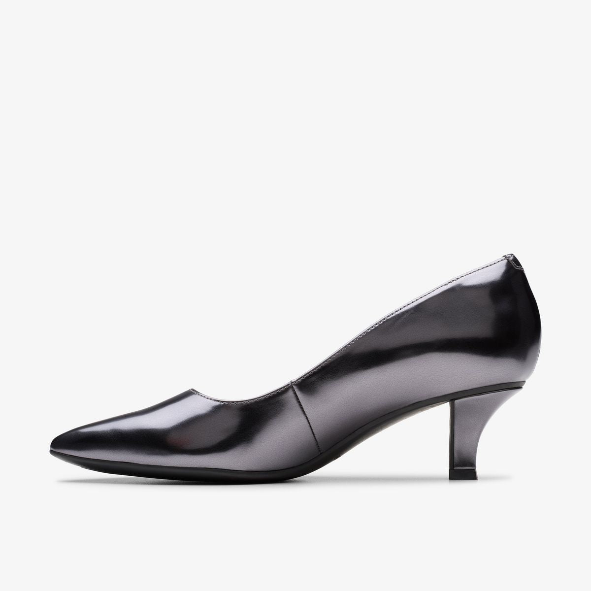 Clarks Women's Kepley Vine Dark Pewter Metallic Pump 26184690 top view