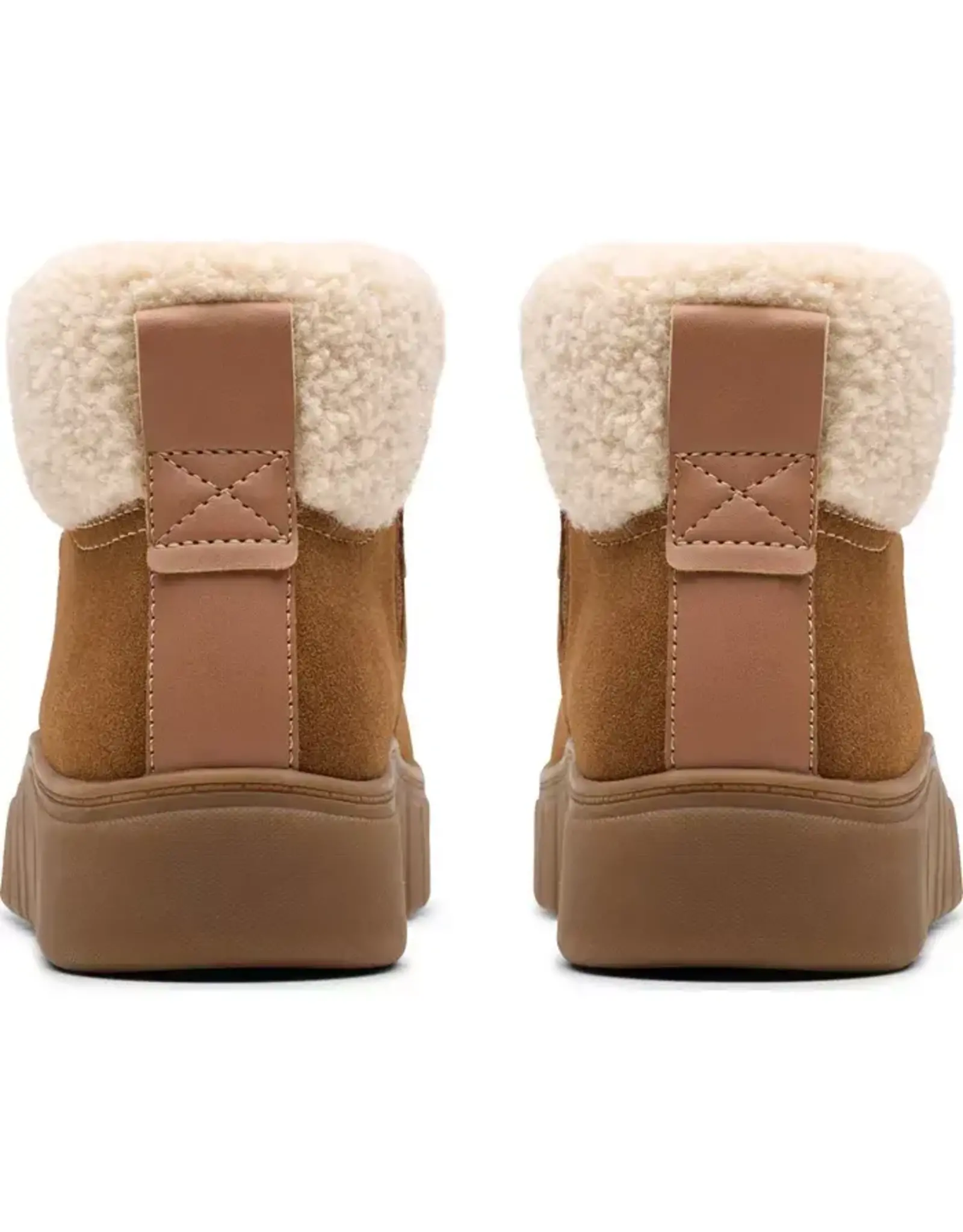 Clarks Women's Mykah Izzy Dark Tan suede ankle boot alternate view