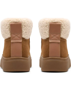 Clarks Women's Mykah Izzy Dark Tan suede ankle boot alternate view