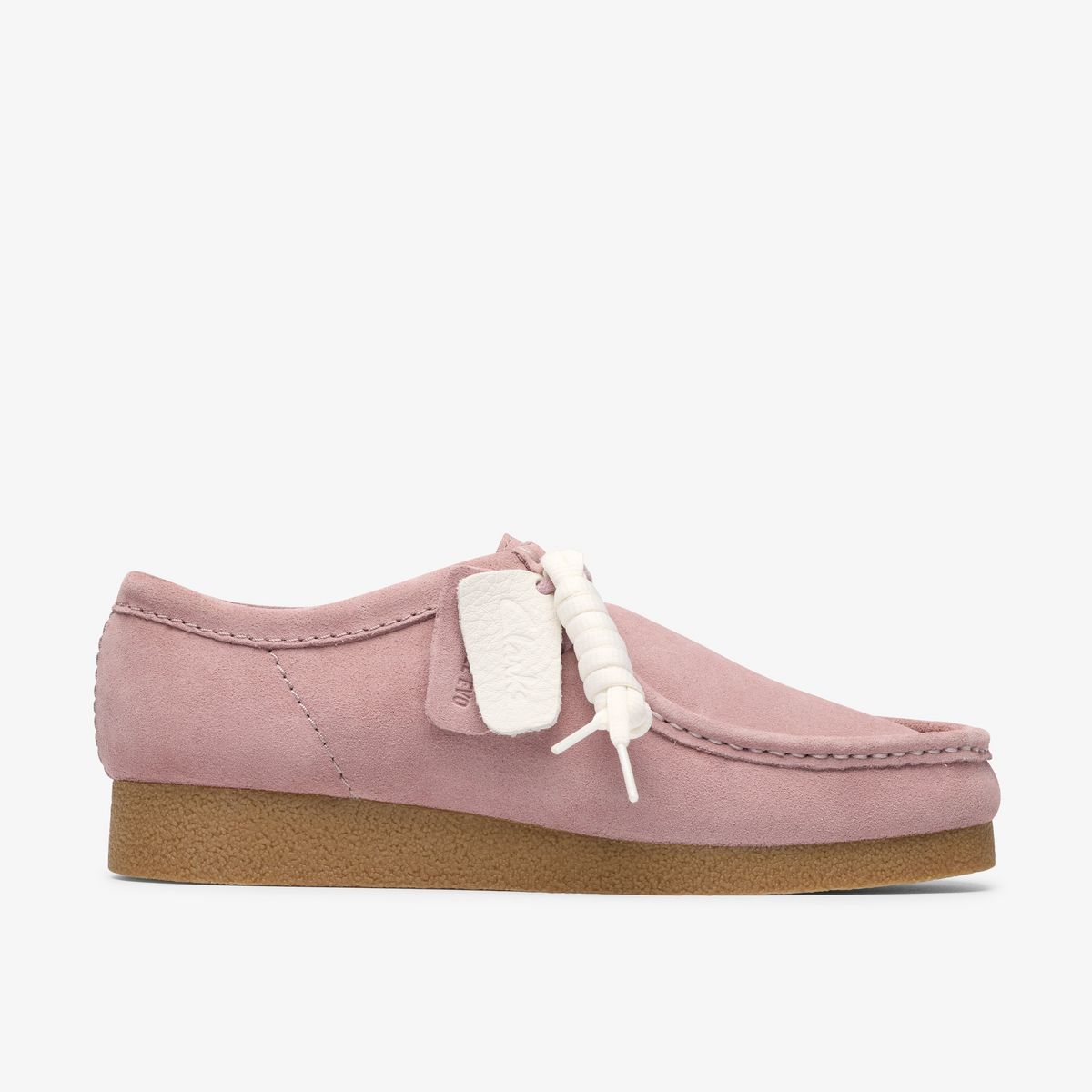 Clarks Originals Men's Wallabee EVO Light Pink Suede Loafer 26183991 product view side
