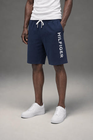 Tommy Hilfiger Men's French Terry Lounge Short Dark Navy 09T3780 410 AI model photo