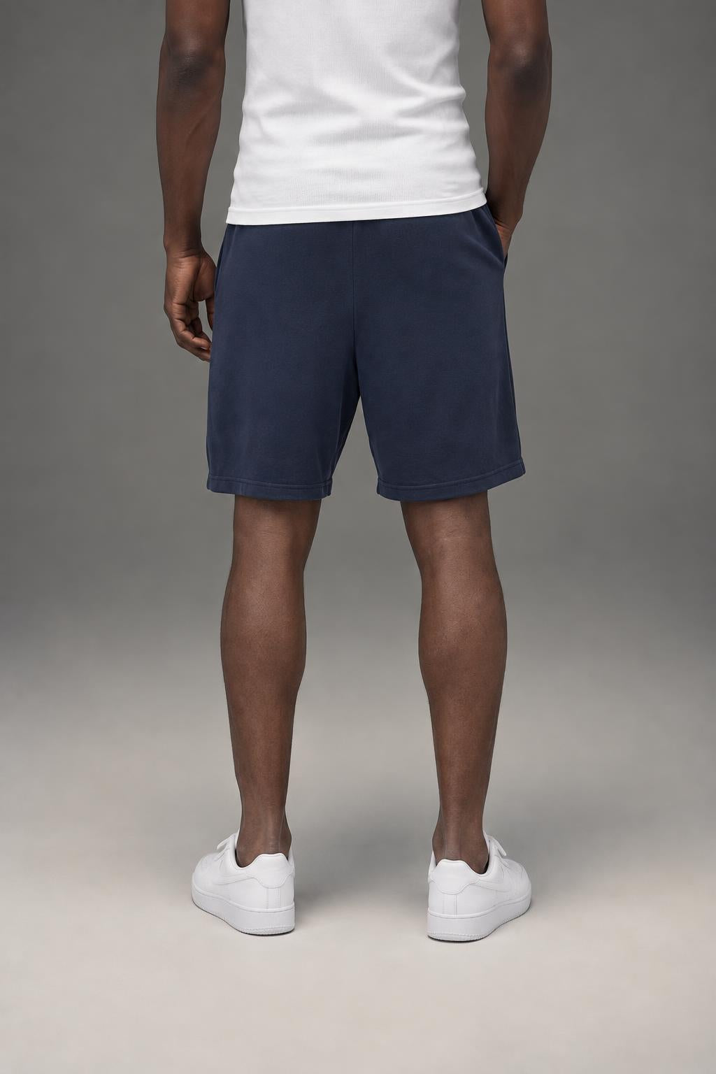 Tommy Hilfiger Men's French Terry Lounge Short Dark Navy 09T3780 410 AI model photo